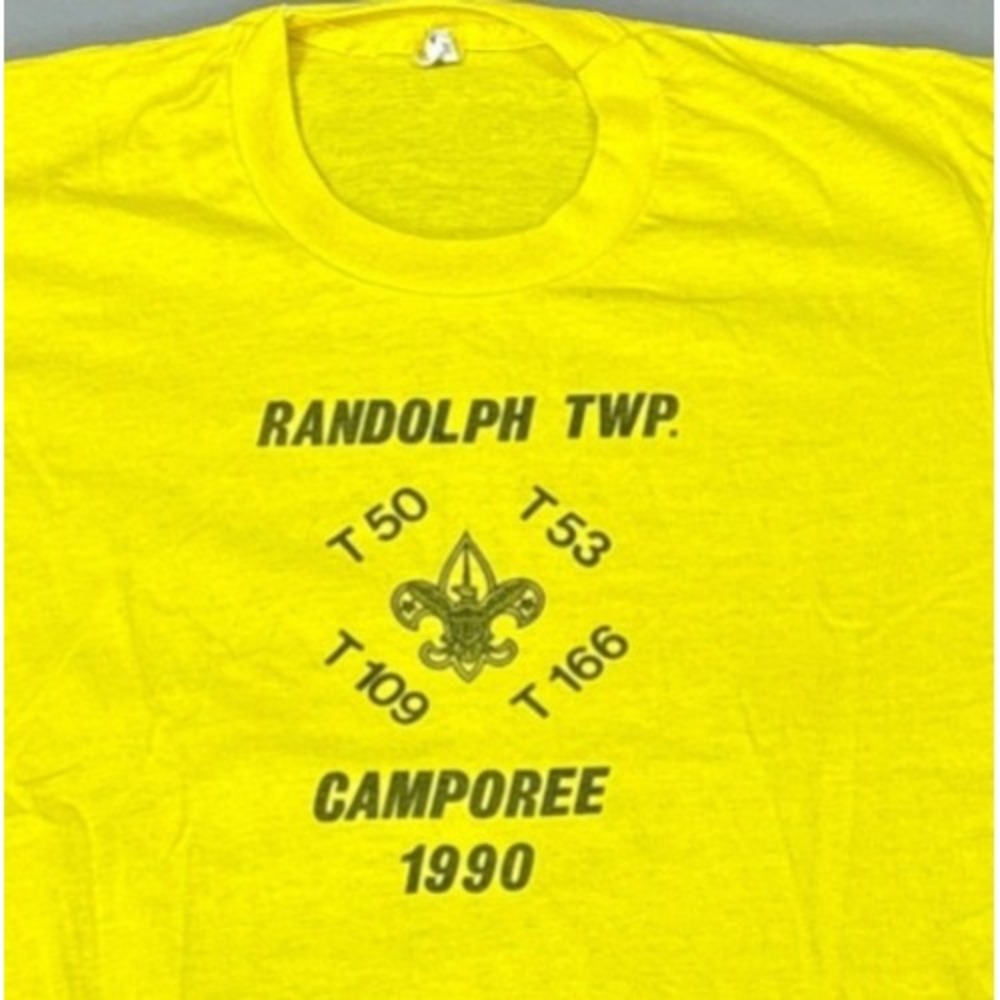 Vintage 1990 BSA Camporee Randolph Boy Scouts Large T-Shirt Single Stitch